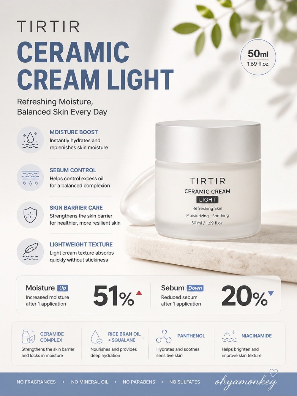 TIRTIR Ceramic Cream Light  50ml